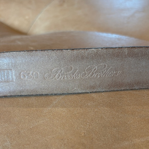Brooks Brothers Black Patent Leather Belt with Gold Buckle main image 4